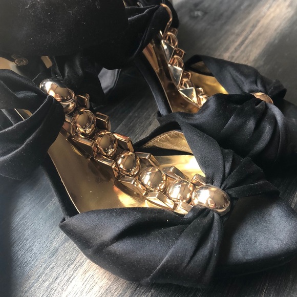 MARCIANO satin tie up heels sz5 1/2 - Picture 2 of 5